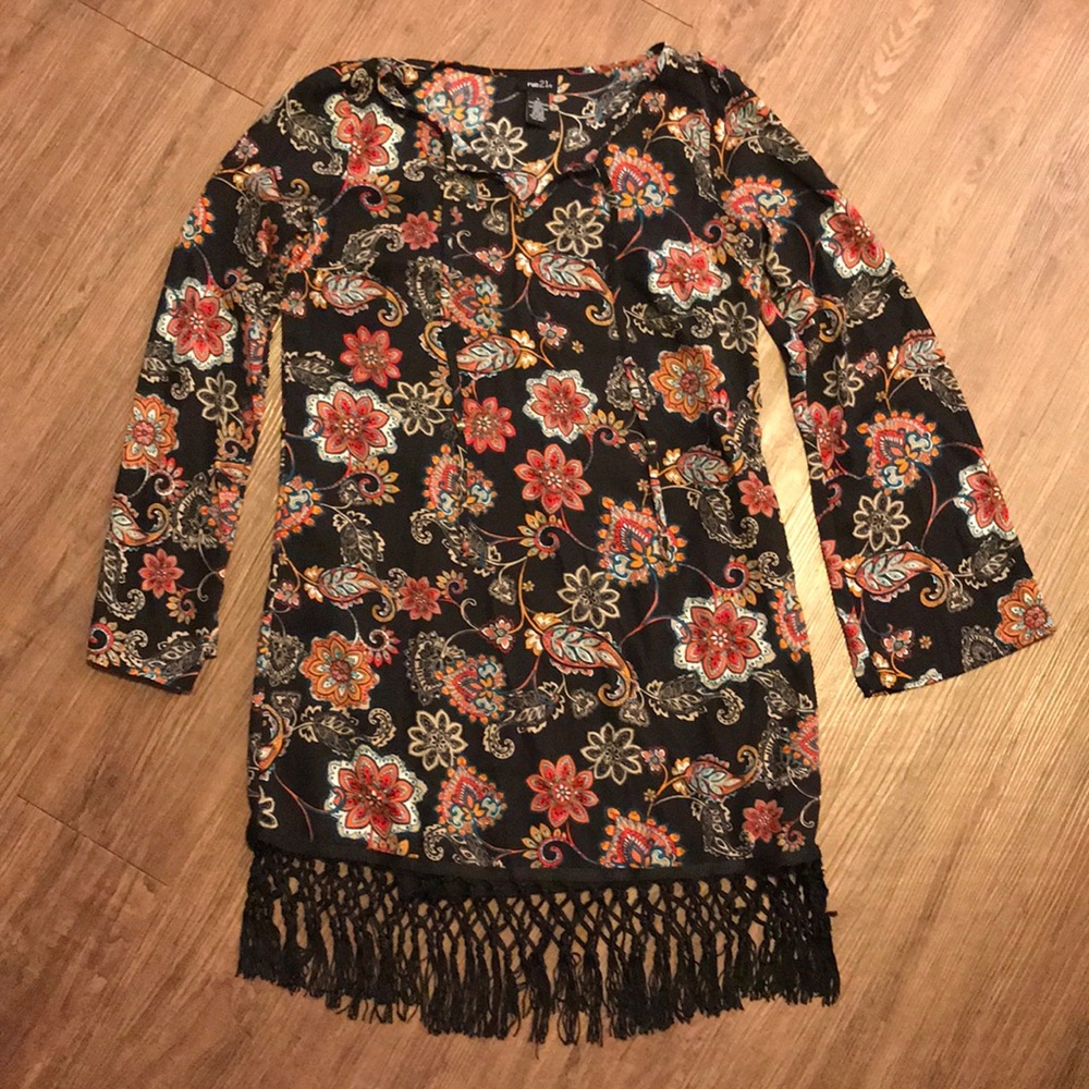 Tassel paisley dress